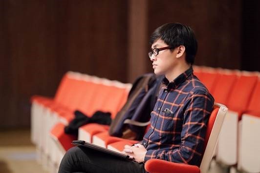 「我要做音樂！」課程講師周宣宏是高雄市管樂團駐團作曲家