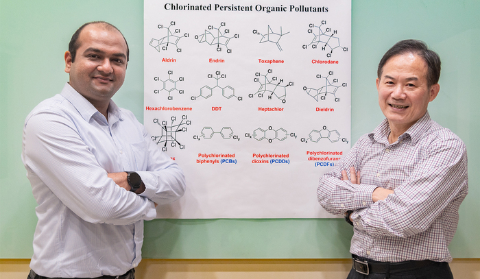 清華特聘教授黃國柱（右）及博士後研究員魏珀組成的研究團隊成功分解戴奧辛等持久性有機污染物。